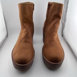 0005: Wild Pair "Margoee" Solid Casual Booties in the color Cognac MC   Size 10M